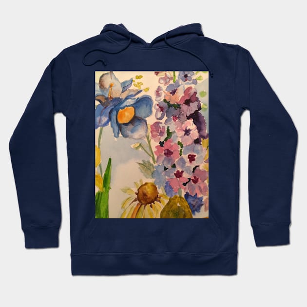 flowers watercolor Hoodie by marinasartstudio